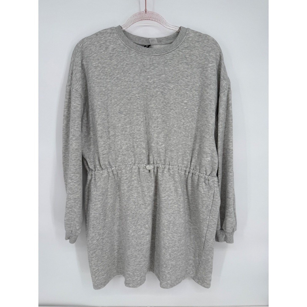 H&M Light Gray Midi Sweatshirt Dress